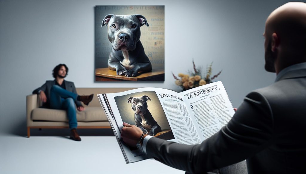 Blue Grey Pitbull: Sophisticated Silver Tone