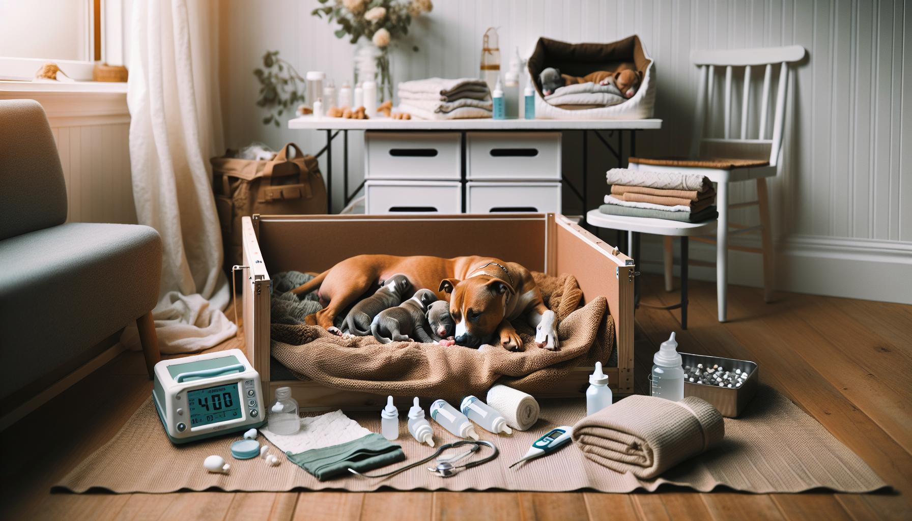 Essential Supplies for Pitbull Whelping