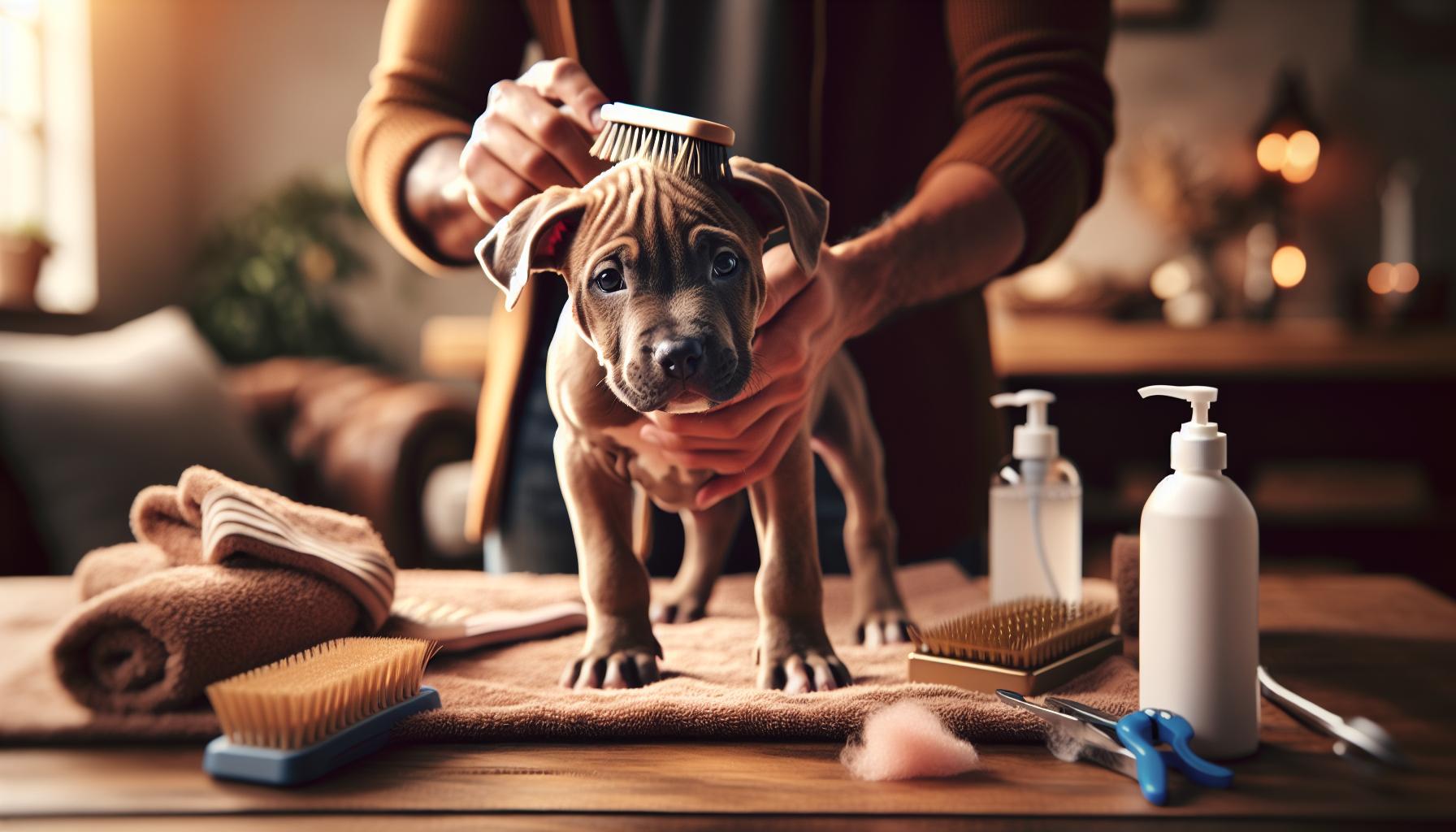 How to Groom Your Light Brown Pitbull Puppy