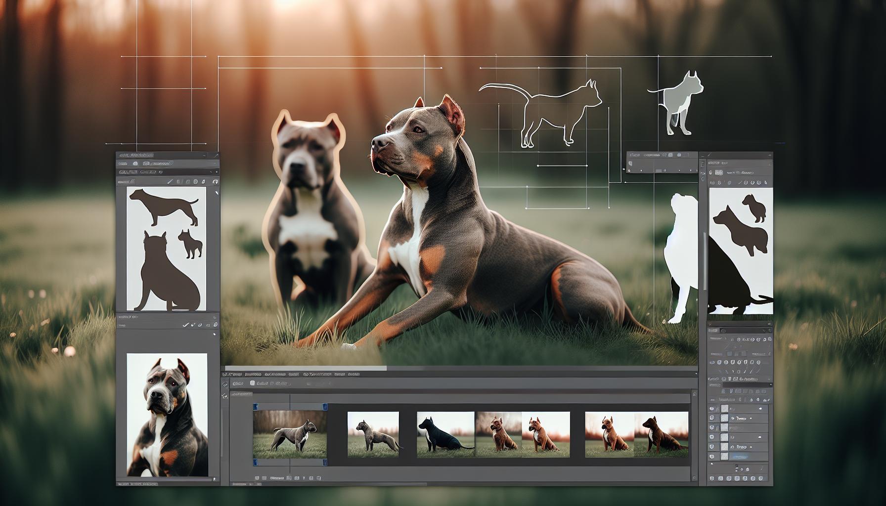 Pitbull Outline: Silhouette & Design Templates 2 Top Pitbull Breeds for Silhouette Design Templates